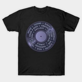 Old School Music Styles - Blue T-Shirt